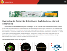 Tablet Screenshot of casinostest.de